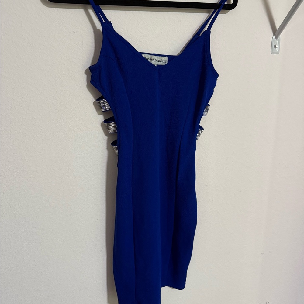 Almost Famous Royal Blue Backless Dress